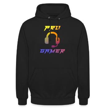 Pro Gamer Gaming Headset Gamer - Unisex Hoodie - Schwarz - Vorne - Alina (178cm) & Michal (187cm)