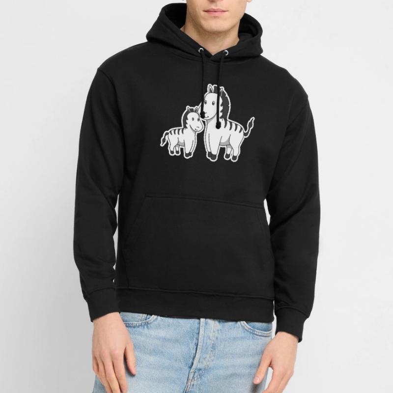 Zebra Mutter Kind Muttertag Geschenk Tiere Comic Unisex Hoodie