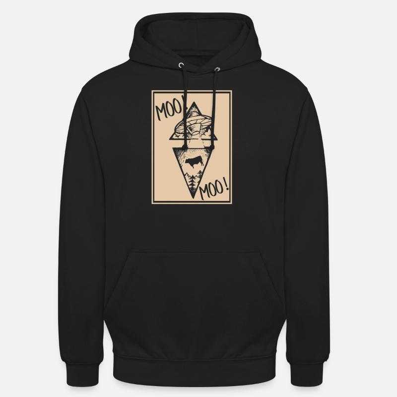 Vaches vaches - Sweat-shirt à capuche unisexe - noir