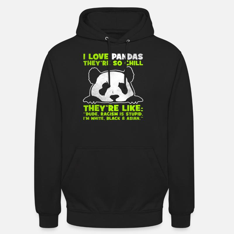 panda - Sweat-shirt à capuche unisexe - noir