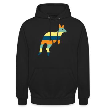 Kangaroo - Unisex Hoodie - black - Front - Alina (178cm) & Michal (187cm)