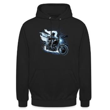 Horreur Moto - Sweat-shirt à capuche unisexe - noir - Devant - Alina (178cm) & Michal (187cm)