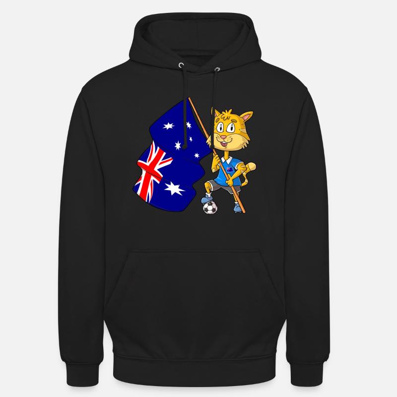 Chat fan australien - Sweat-shirt à capuche unisexe - noir