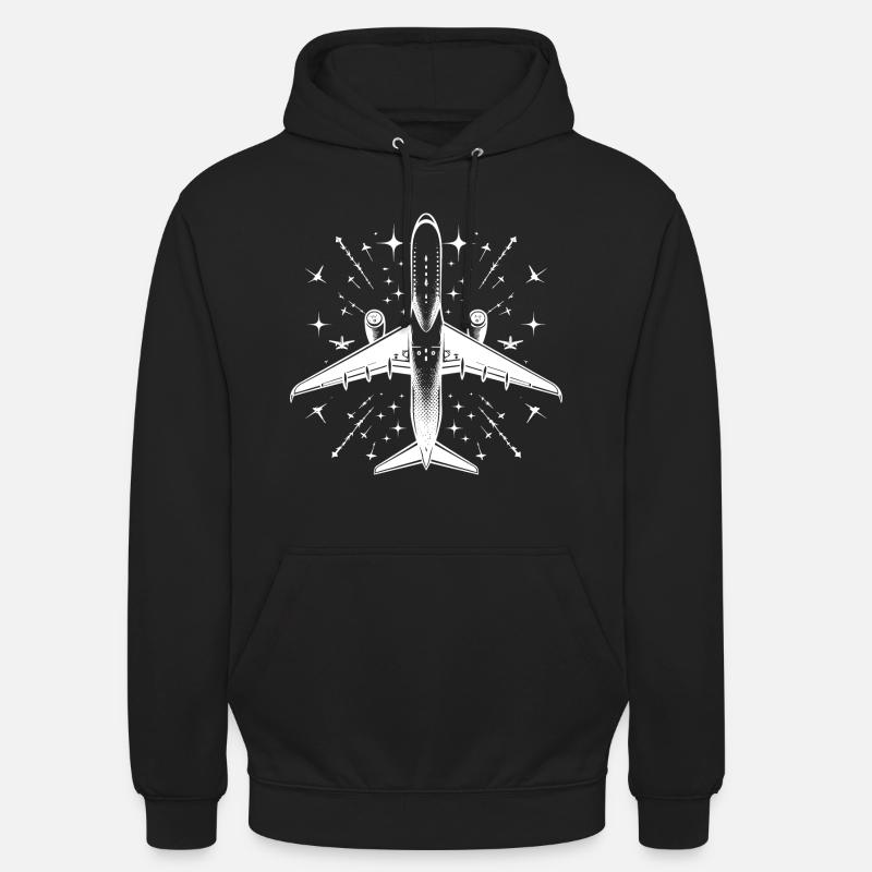 Flugzeug - Unisex Hoodie - Schwarz