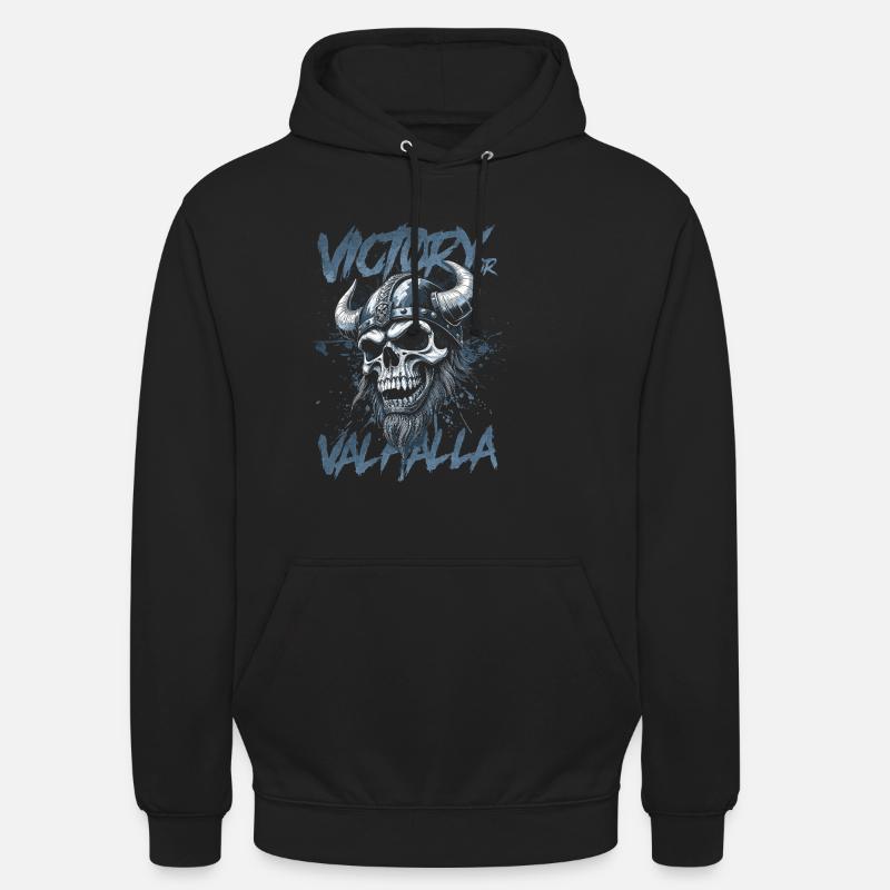 Nordischer Wikingersieg oder Walhalla - Unisex Hoodie - Schwarz