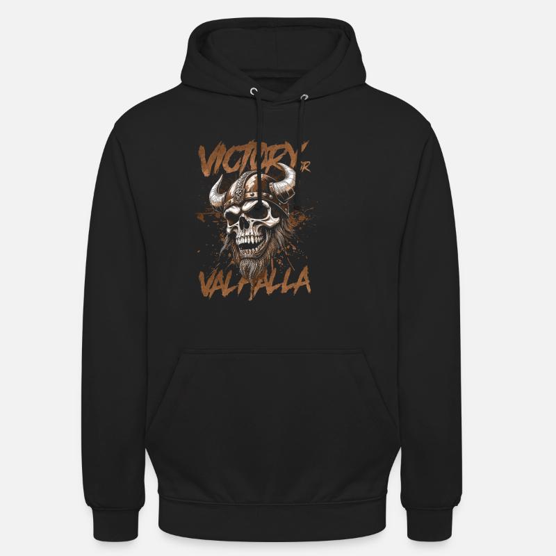 Nordischer Wikingersieg oder Walhalla - Unisex Hoodie - Schwarz
