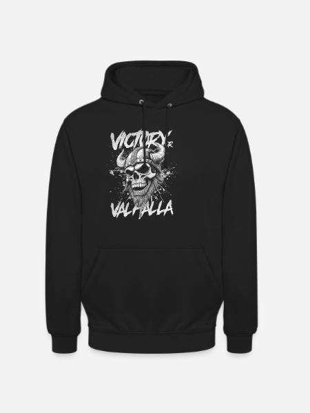 Nordischer Wikingersieg oder Walhalla - Unisex Hoodie - Schwarz
