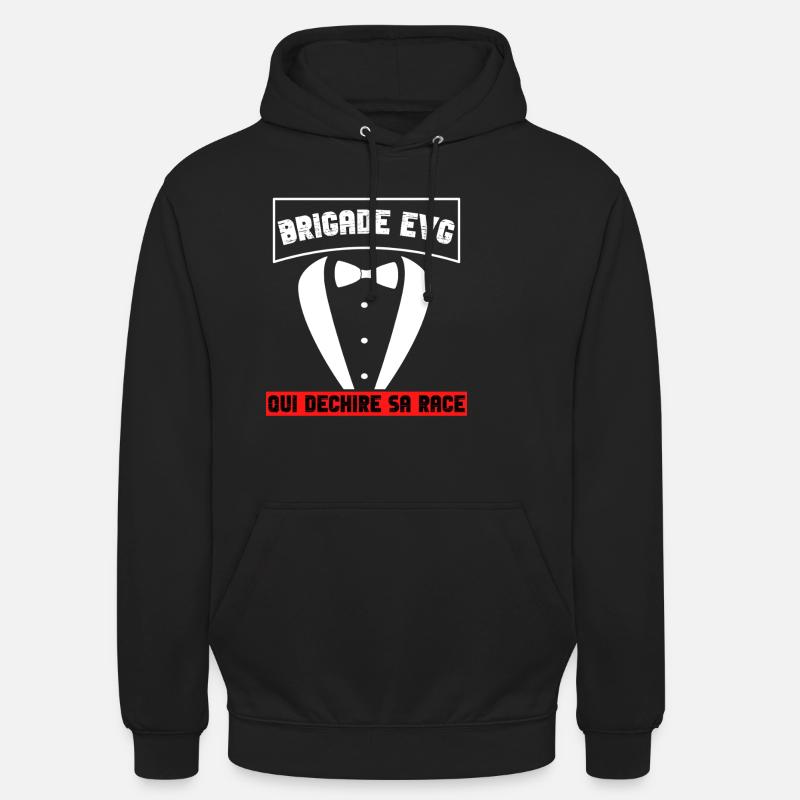 Brigade EVG qui déchire - Sweat-shirt à capuche unisexe - noir