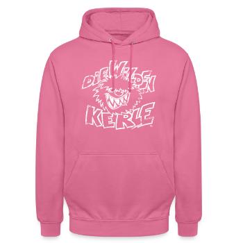 Die Wilden Kerle Original Logo used Look - Unisex Hoodie - Pink - Vorne - Alina (178cm) & Michal (187cm)