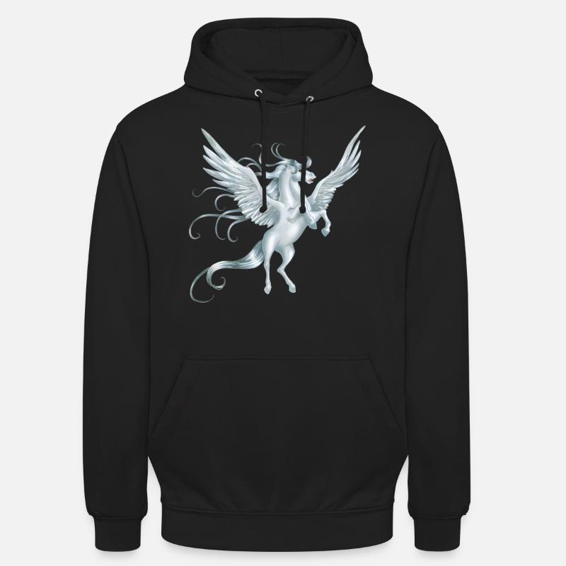Pegasus aux ailes déployées - Sweat-shirt à capuche unisexe - noir