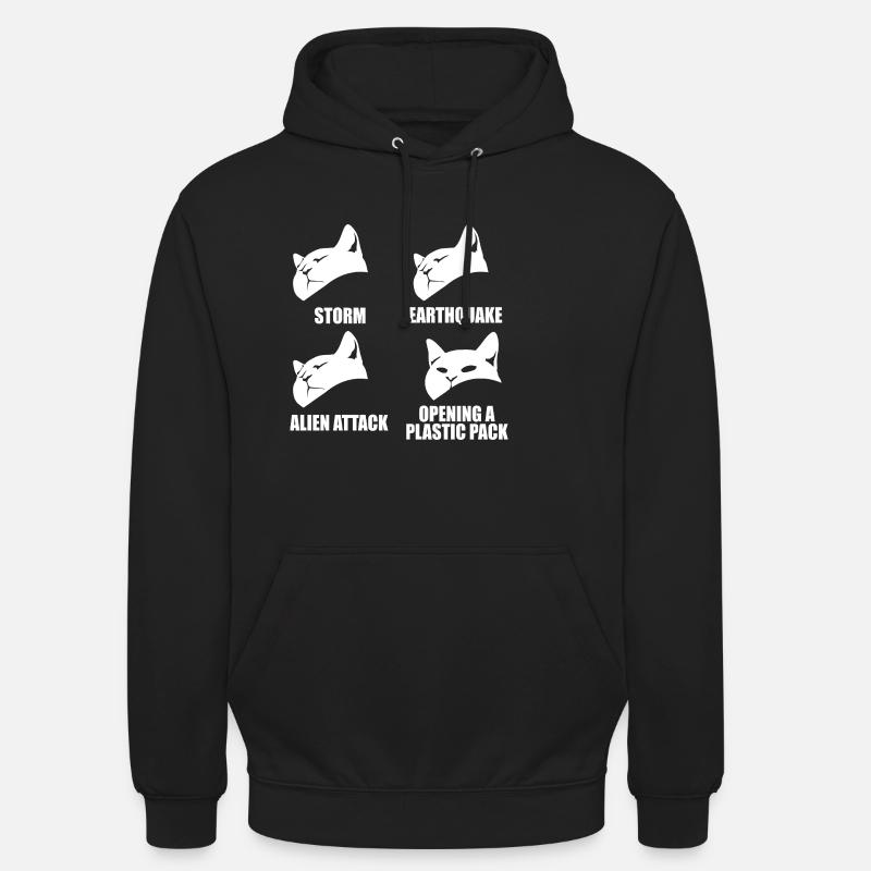 Cat - selective perception - saying - Unisex Hoodie - black