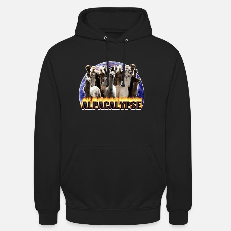 Alpaca Alpaca Alpacalypse Gift Idea - Unisex Hoodie - black