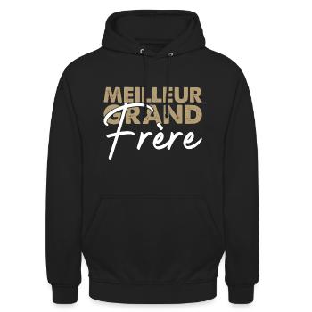 Meilleur frère - Sweat-shirt à capuche unisexe - noir - Devant - Alina (178cm) & Michal (187cm)