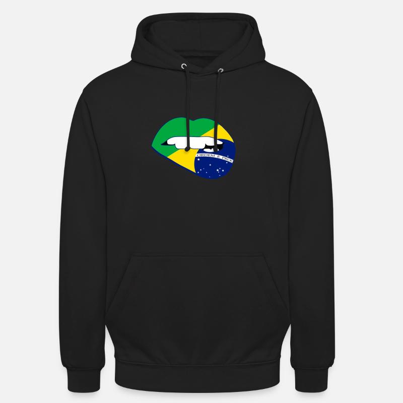 Brésil - Sweat-shirt à capuche unisexe - noir