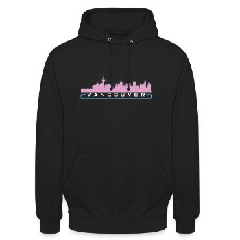 Vancouver - Unisex Hoodie - Schwarz - Vorne - Alina (178cm) & Michal (187cm)