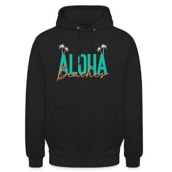 Hawaii - Unisex Hoodie - Schwarz - Vorne - Alina (178cm) & Michal (187cm)