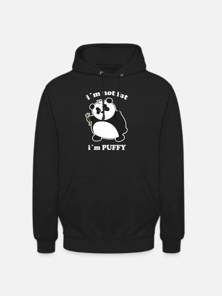 I am not fat panda - Unisex Hoodie - black