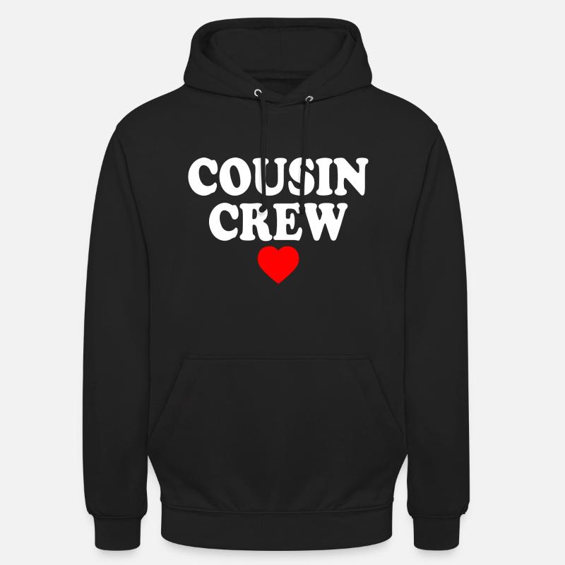 Cousin crew - Sweat-shirt à capuche unisexe - noir