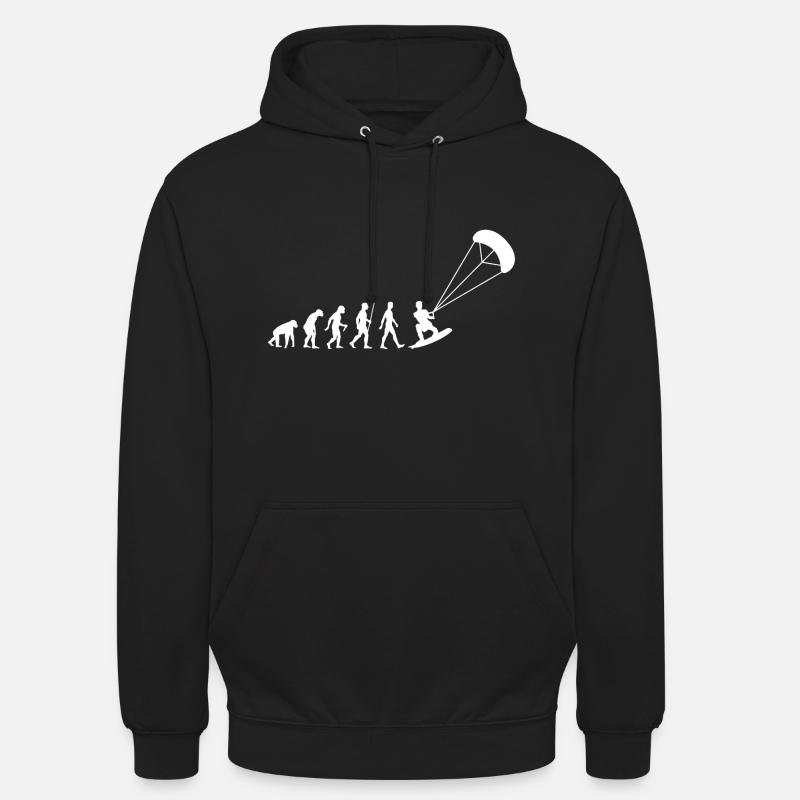 Kitesurfer Evolution Kiteboarding Développement - Sweat-shirt à capuche unisexe - noir