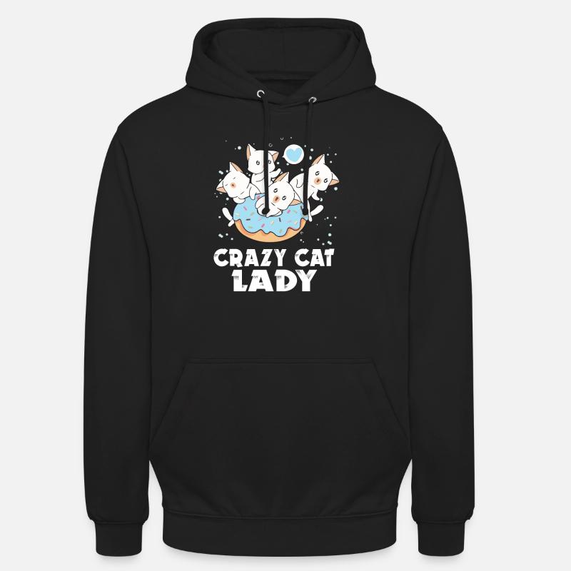 Conception drôle de chats - Sweat-shirt à capuche unisexe - noir