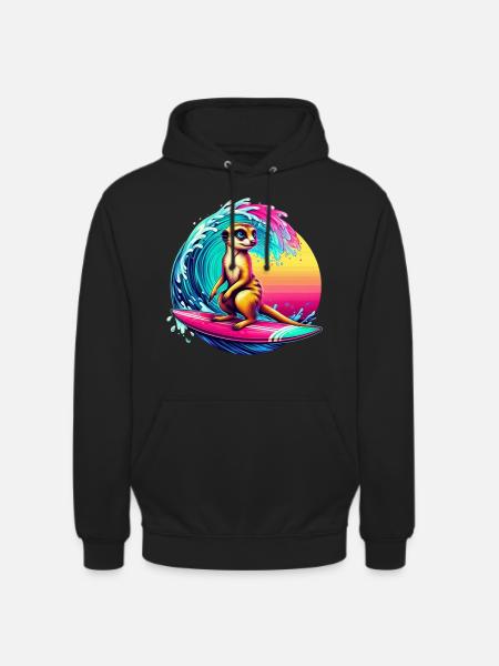 Meerkat Surf - Unisex Hoodie - black
