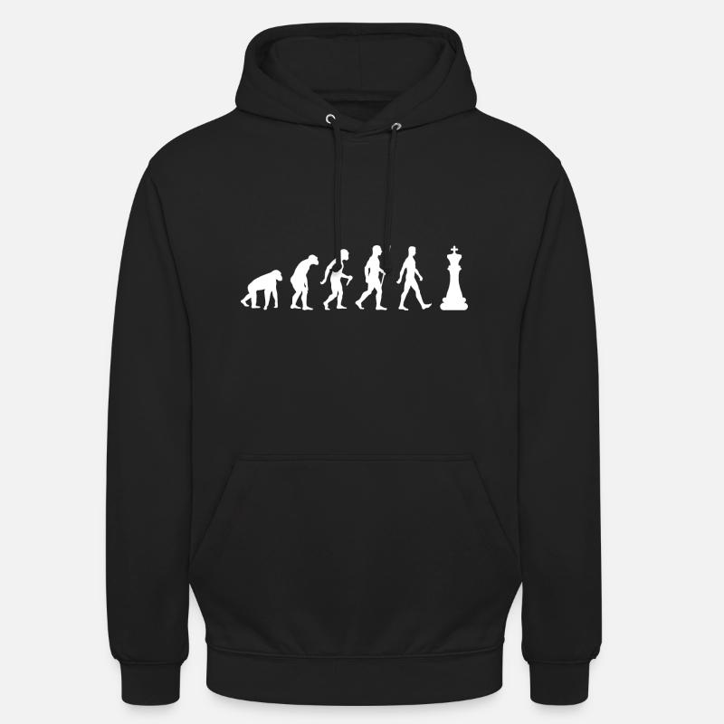 Evolution échecs - Sweat-shirt à capuche unisexe - noir