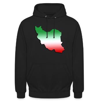 Iran - Unisex Hoodie - Schwarz - Vorne - Alina (178cm) & Michal (187cm)