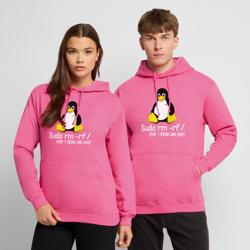 Sudo rm -rf / Programmierer Tux Pinguin Coding Unisex Hoodie