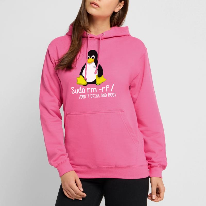 Sudo rm -rf / Programmierer Tux Pinguin Coding Unisex Hoodie