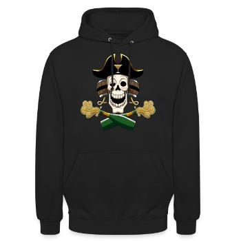 drapeau des poivrots - Sweat-shirt à capuche unisexe - noir - Devant - Alina (178cm) & Michal (187cm)