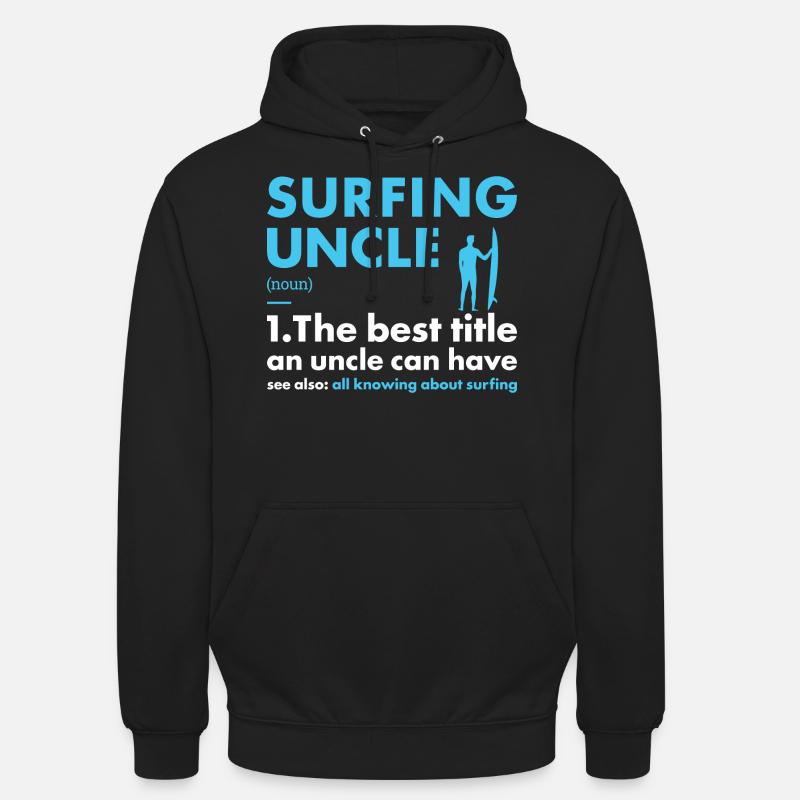 Sport Oncle Surf - Sweat-shirt à capuche unisexe - noir