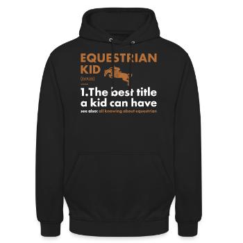 Sport Kid Definition Equestrian - Unisex Hoodie - Schwarz - Vorne - Alina (178cm) & Michal (187cm)