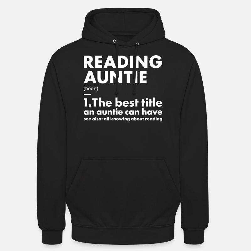 Reader Auntie Definition Reading - Unisex Hoodie - black