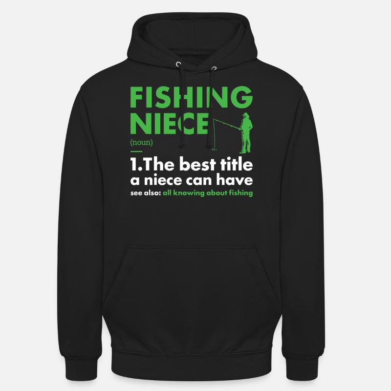 Fisher Niece Définition Pêche - Sweat-shirt à capuche unisexe - noir