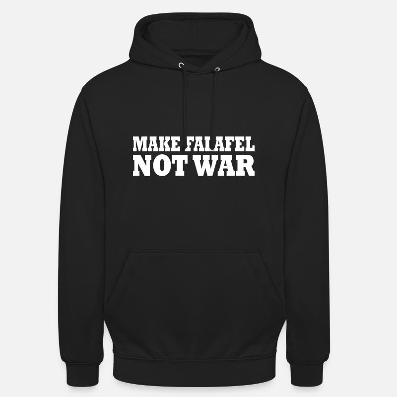 Make falafel not war - Unisex Hoodie - black