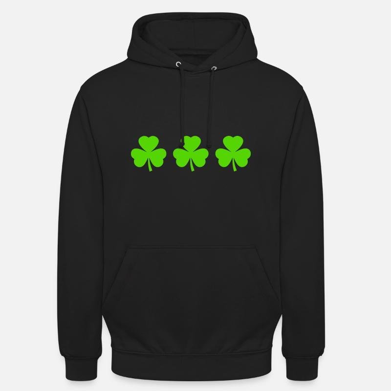 Trèfle d’Irlande Trèfles - Sweat-shirt à capuche unisexe - noir