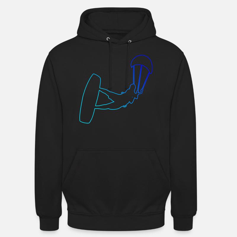 Kitesurfer Hommes Kitesurf Kitesurf - Sweat-shirt à capuche unisexe - noir