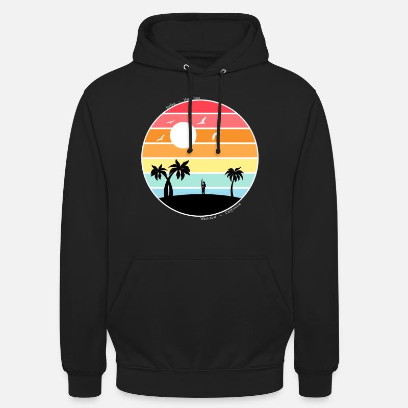 Coucher de soleil - Sweat-shirt à capuche unisexe - noir