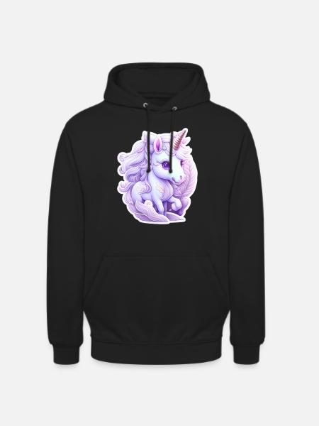 Süßes Einhorn - Unisex Hoodie - Schwarz