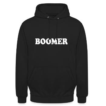 Boomer - Unisex Hoodie - Schwarz - Vorne - Alina (178cm) & Michal (187cm)