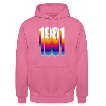 1981 - Unisex Hoodie - Pink - Vorne - Alina (178cm) & Michal (187cm)