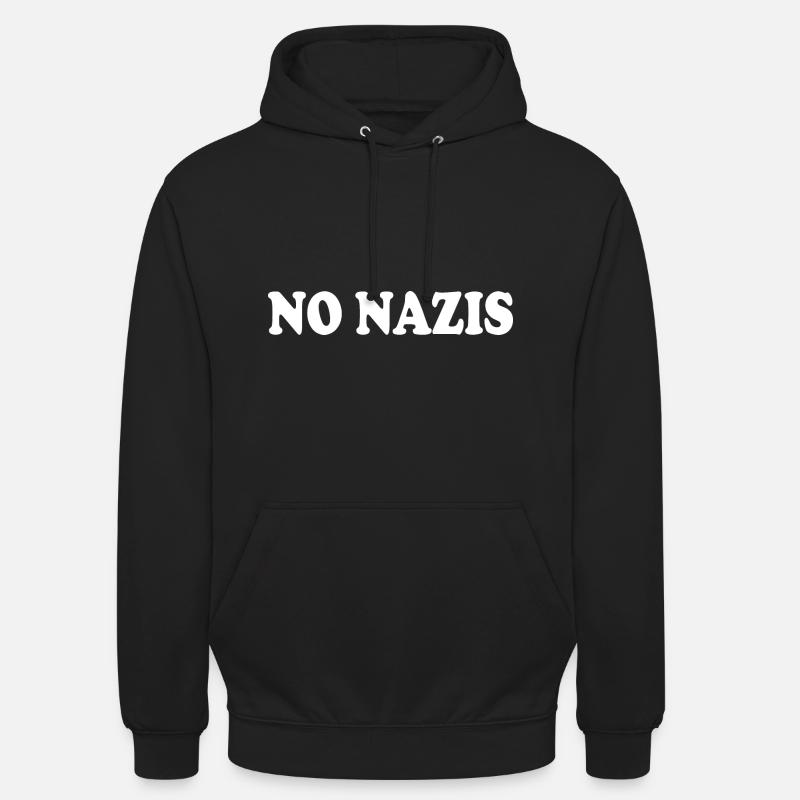 Pas de nazis - Sweat-shirt à capuche unisexe - noir