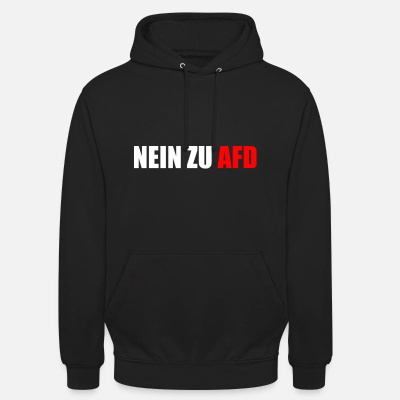 Non à afd - Sweat-shirt à capuche unisexe - noir