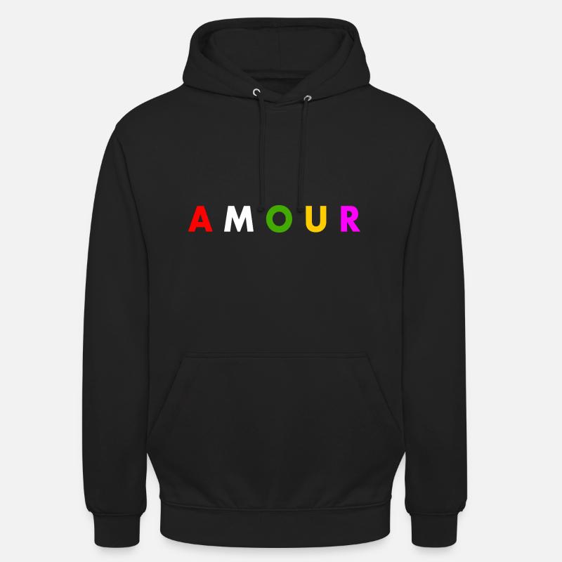 Amour - Sweat-shirt à capuche unisexe - noir
