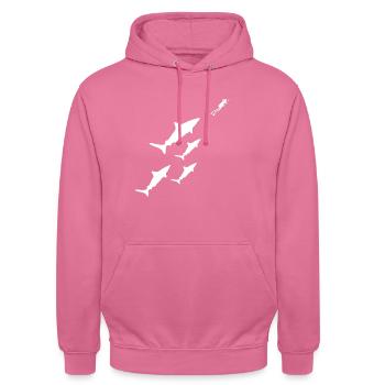 Requins plongeur plongée en mer plongée en apnée - Sweat-shirt à capuche unisexe - rose - Devant - Alina (178cm) & Michal (187cm)