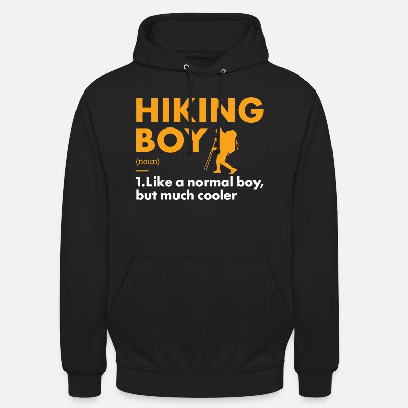 Hiker Boy Définition Randonnée - Sweat-shirt à capuche unisexe - noir