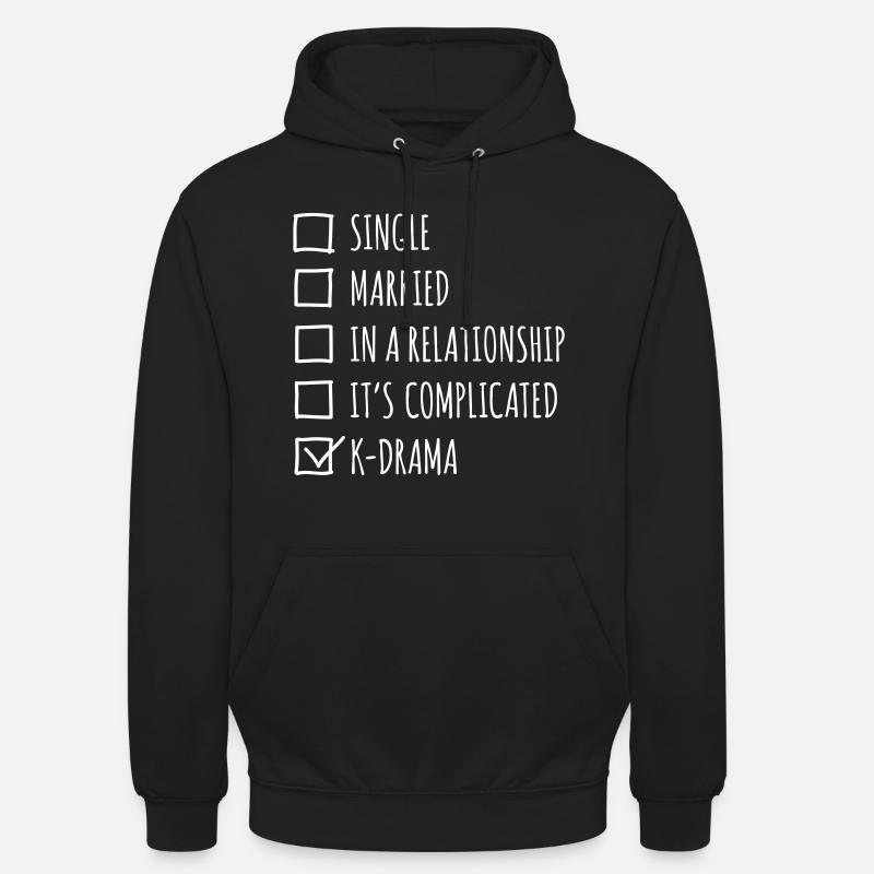 Single married in a relationship k-drama - Sweat-shirt à capuche unisexe - noir