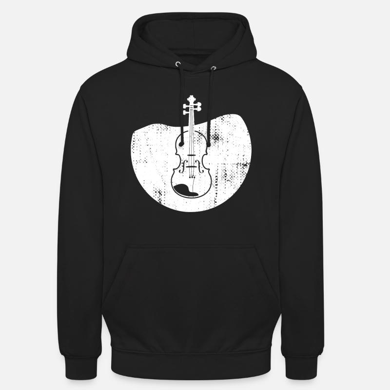 Dessin de violon - Sweat-shirt à capuche unisexe - noir