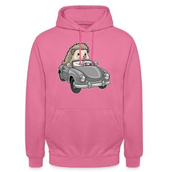 Igel Auto - Unisex Hoodie - Pink - Vorne - Alina (178cm) & Michal (187cm)