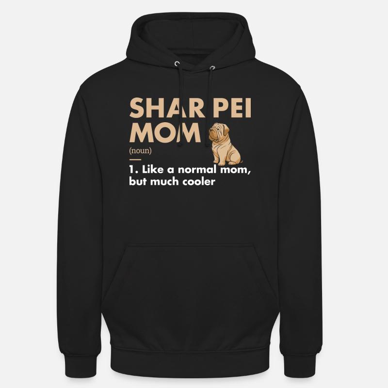 Shar Pei Mom Définition - Sweat-shirt à capuche unisexe - noir